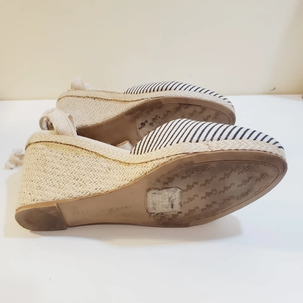 kELLY AND katie Straps stripes Casual wedges size 10